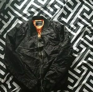 mens black bomber jacket